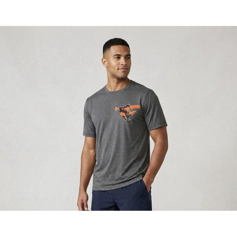 MLB Men Genuine Merchandise Baltimore Orioles Graphic T-Shirt Gray Large NWOT